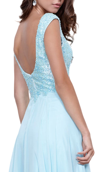 Nox Anabel - 8302 Adorned Lace Bodice Sleeveless Chiffon Dress Special Occasion Dress