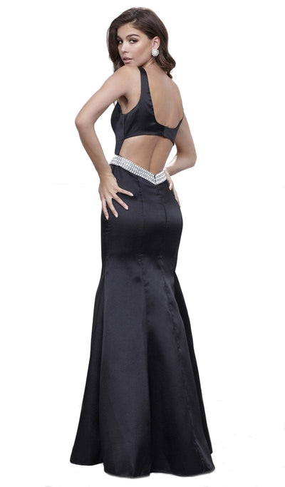 Nox Anabel - 8320 Sleeveless Beaded Waist Trumpet Evening Gown Special Occasion Dress