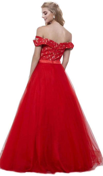 Nox Anabel - 8372 Lace Off-Shoulder Ballgown Special Occasion Dress