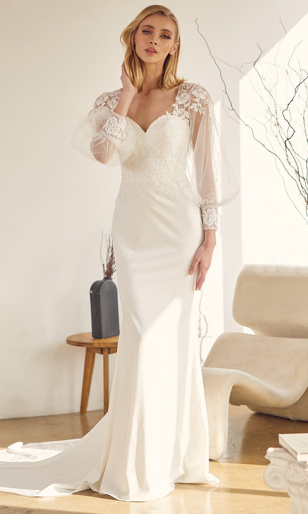 Nox Anabel Bridal JE919 - Bishop Sleeve Bridal Gown Bridal Dresses