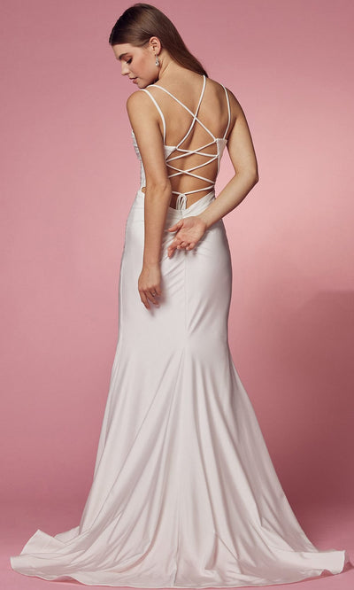 Nox Anabel Bridal T481W - Scoop Ruched Bridal Gown Bridal Dresses