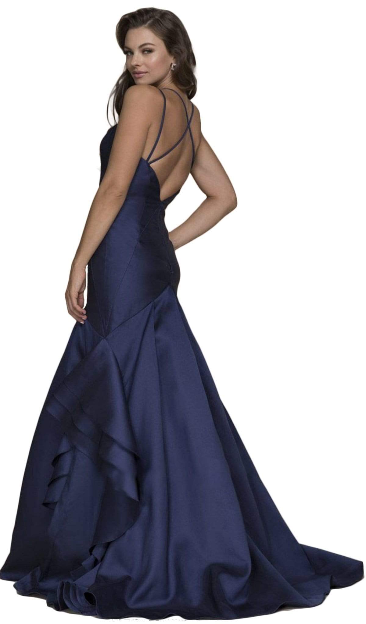 Nox Anabel - C034 Sweetheart Bodice Ruffled Mikado Trumpet Evening Gown Special Occasion Dress