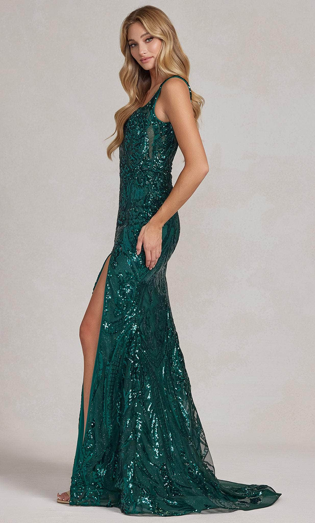 Nox Anabel C1103 - Scoop Neck Sequin Evening Gown Pageant Dresses