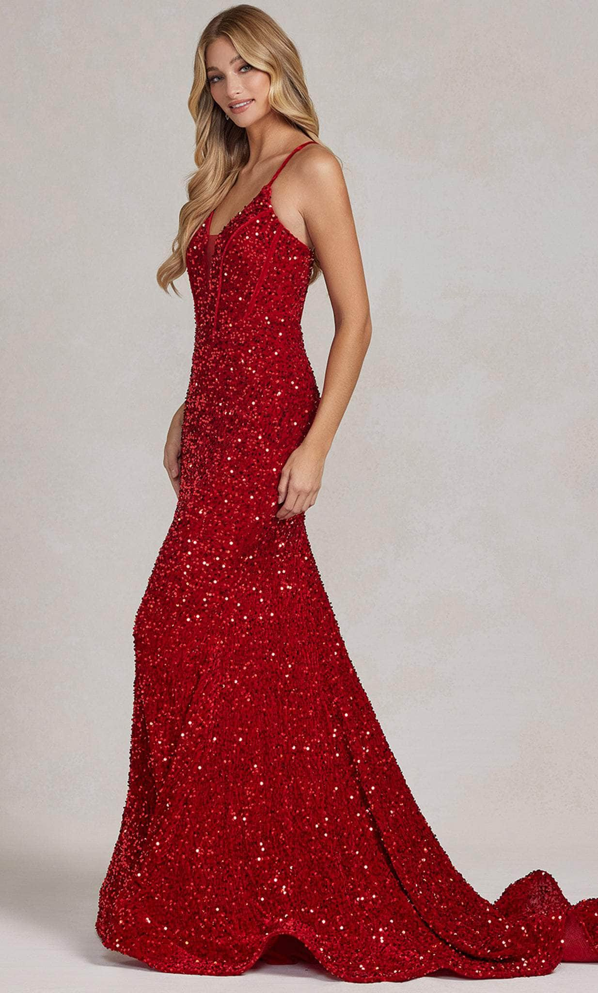 Nox Anabel C1109 - Sequin Mermaid Prom Dress Prom Dresses