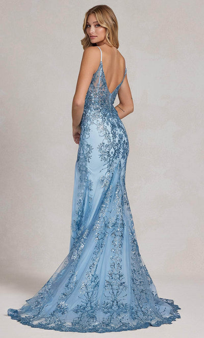 Nox Anabel C1197 - Embellished High Slit Prom Gown Pageant Dresses