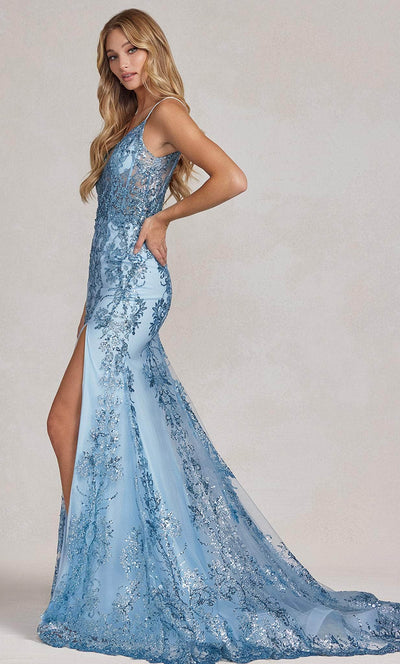 Nox Anabel C1197 - Embellished High Slit Prom Gown Pageant Dresses