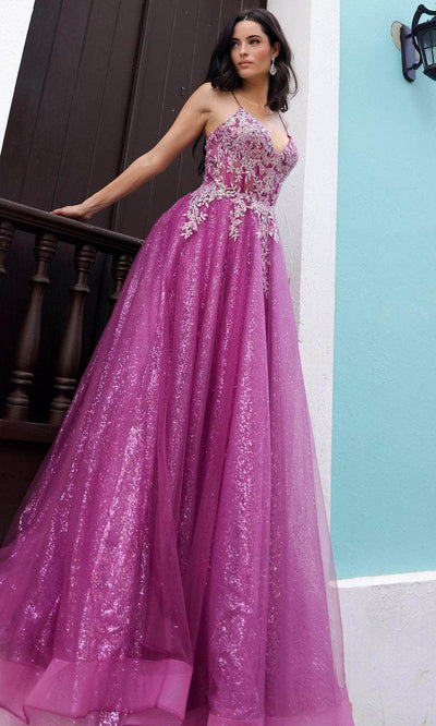 Nox Anabel C1407 - Corse Bodice A-Line Gown Prom Gown 
