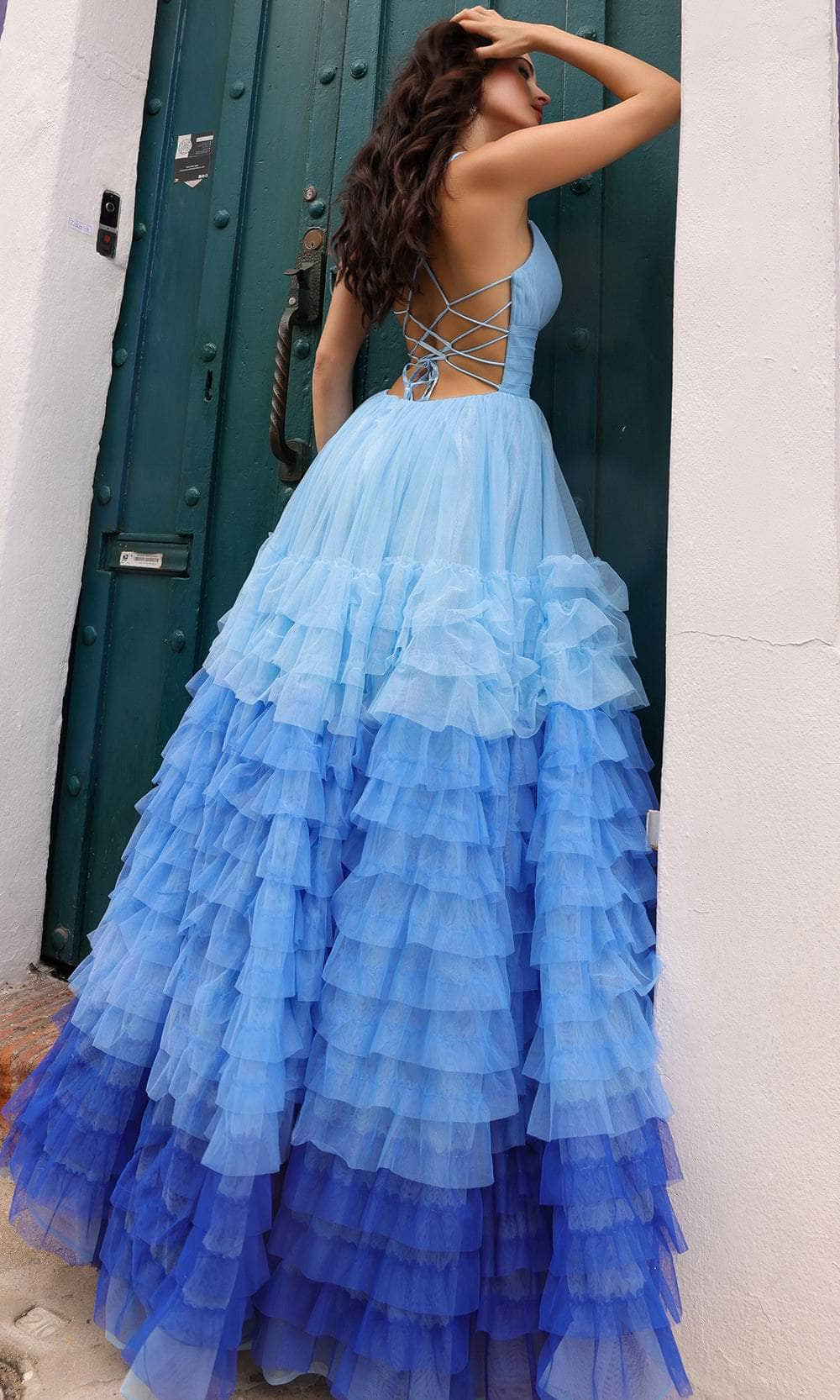 Nox Anabel C1420 - Ombre Ruffled Prom Dress Special Occasion Dresses 