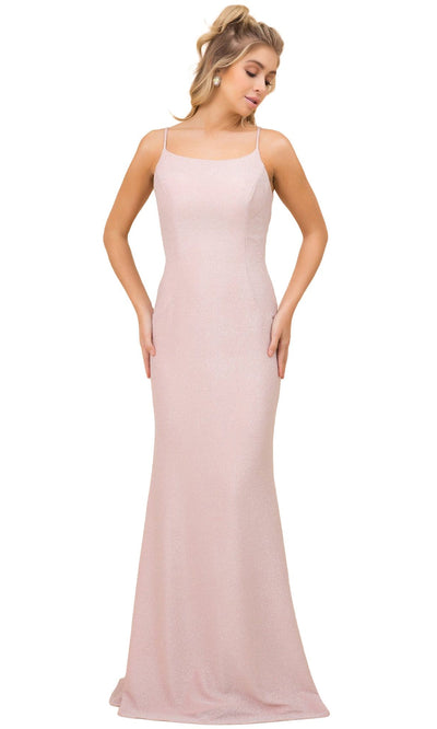 Nox Anabel - Sleeveless Cowl Back Sheath Evening Dress C307SC In Pink