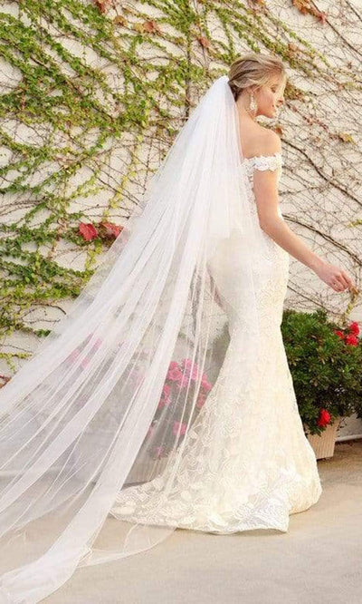 Nox Anabel - C439 Embroidered Off Shoulder Mermaid Dress Wedding Dresses