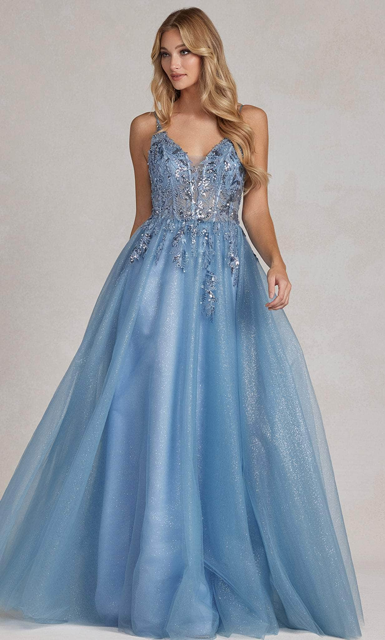 Nox Anabel E1125 - Glittered Tulle Prom Dress Prom Dresses