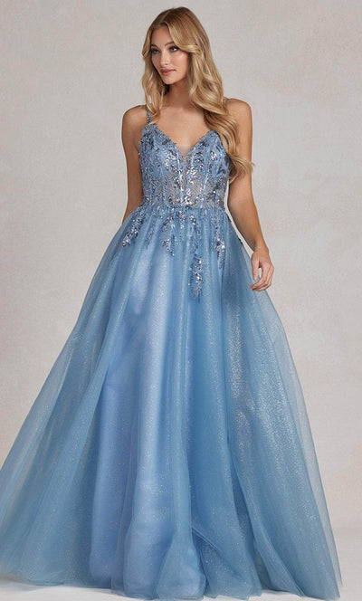 Nox Anabel E1125 - Glittered Tulle Prom Dress Prom Dresses