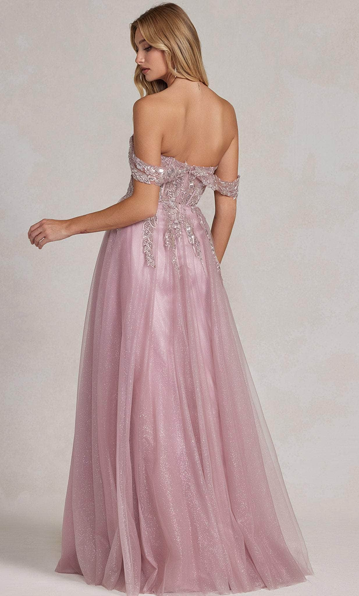 Nox Anabel E1128 - Off-Shoulder A-line Prom Dress Prom Dresses