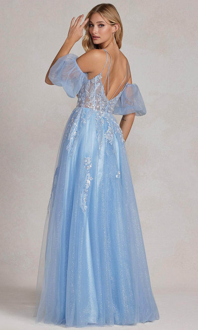 Nox Anabel E1173 - Cold Shoulder Tulle Prom Gown Prom Dresses