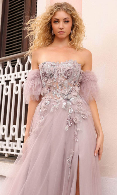 Nox Anabel E1453 - Strapless A-Line Gown Prom Gown 