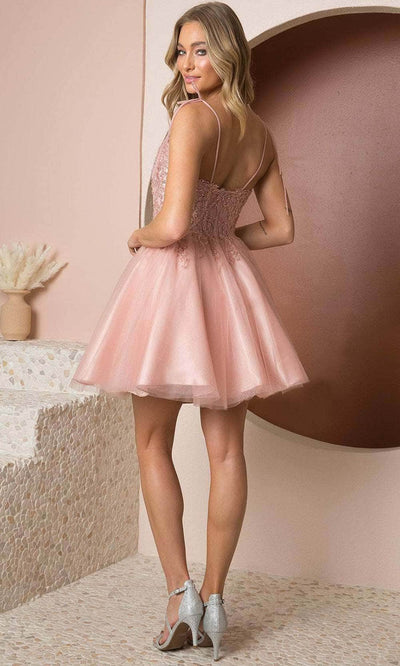 Nox Anabel F732 - Embellished Deep Sweetheart Short Dress Cocktail Dress