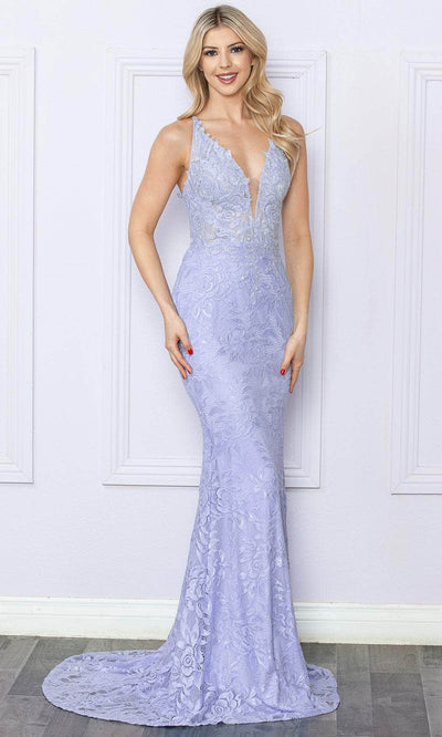 Nox Anabel G1353 - Lace V-Neck Prom Dress Special Occasion Dresses 