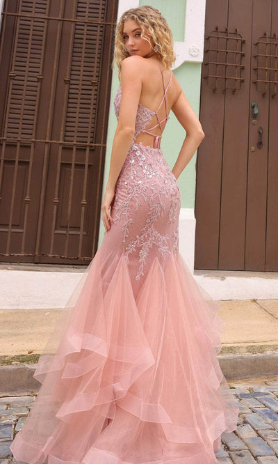 Nox Anabel G1368 - V-Neck Godets Mermaid Prom Dress Special Occasion Dresses 
