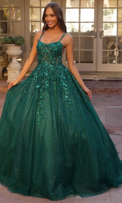 Nox Anabel H1271 - Sweetheart Floral Ballgown Special Occasion Dress 0 / Green