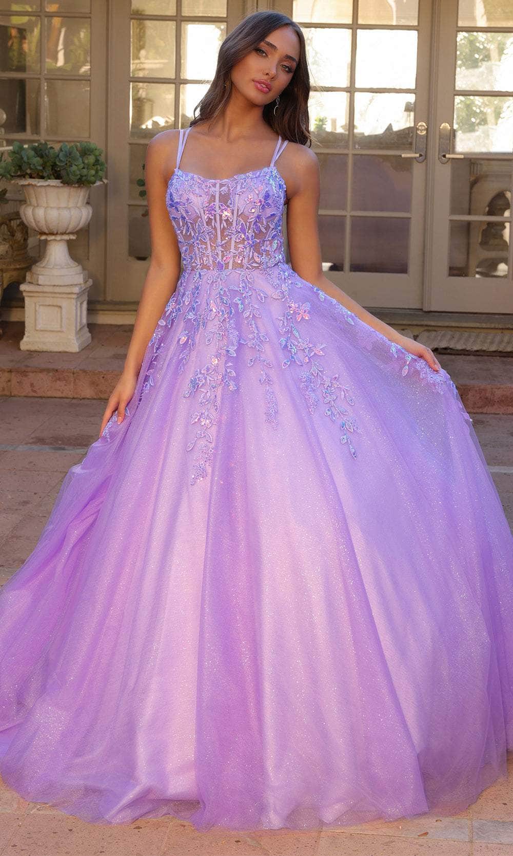 Nox Anabel H1271 - Sweetheart Floral Ballgown Special Occasion Dress 0 / Lavender