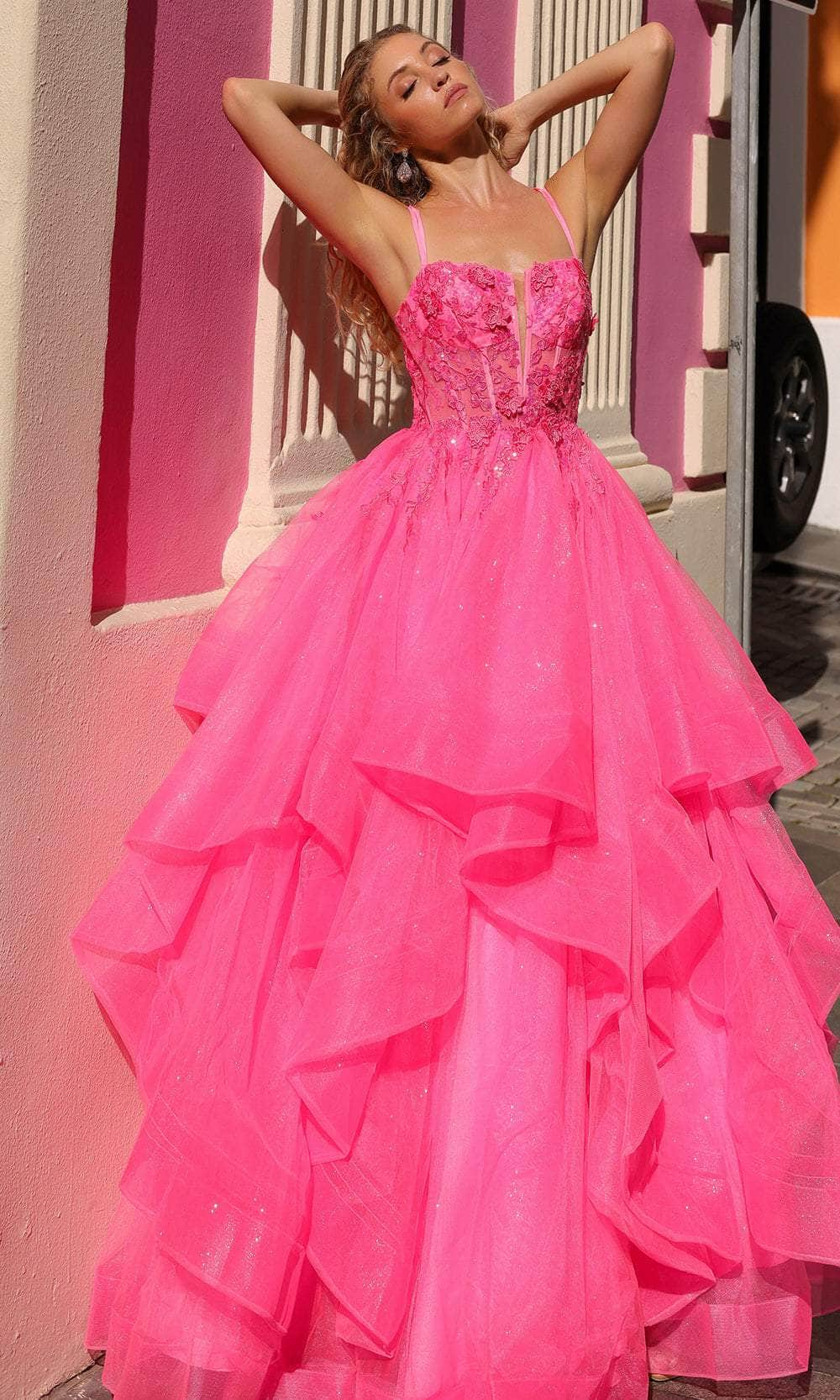 Nox Anabel H1351 - Ruffled A-Line Prom Dress Special Occasion Dresses 