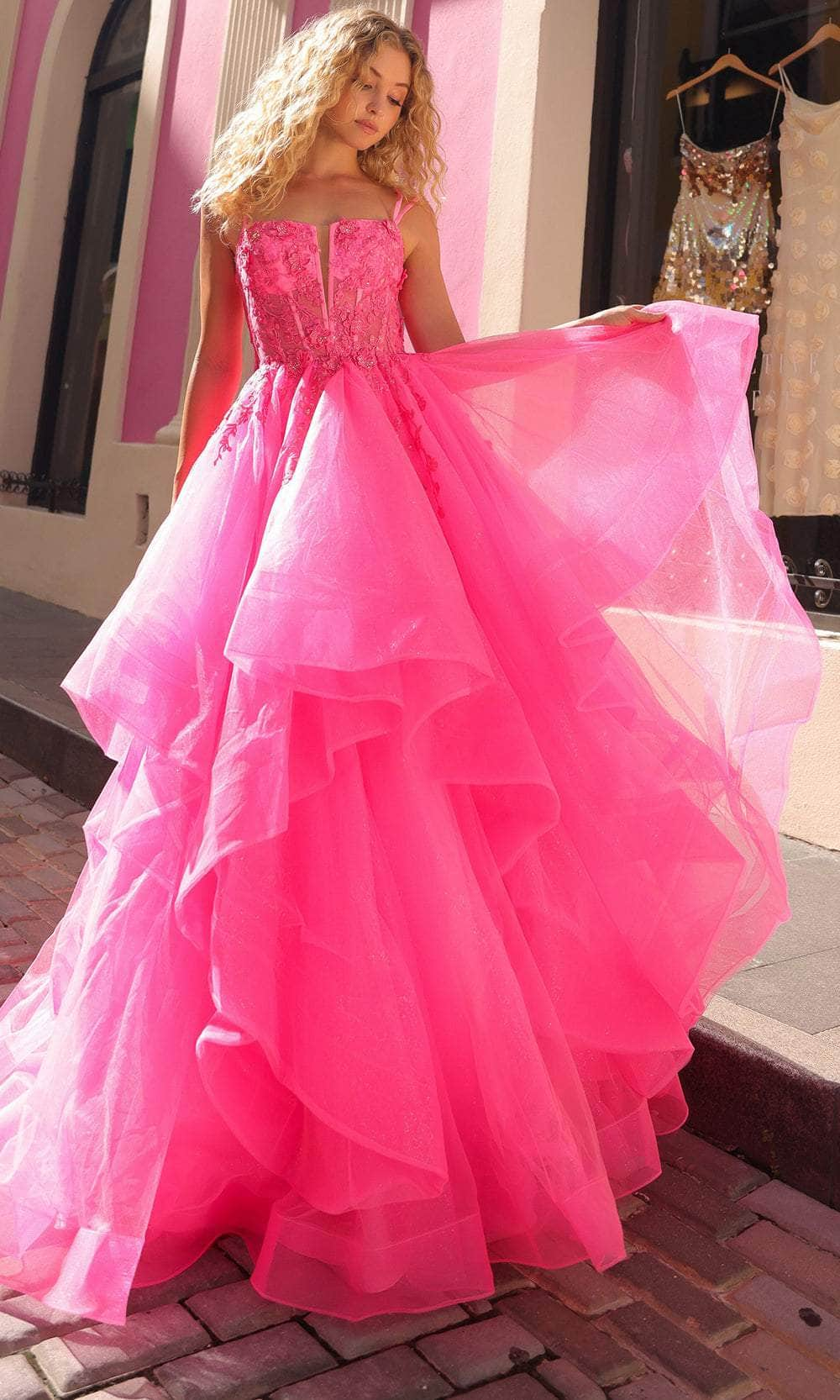 Nox Anabel H1351 - Ruffled A-Line Prom Dress Special Occasion Dresses 