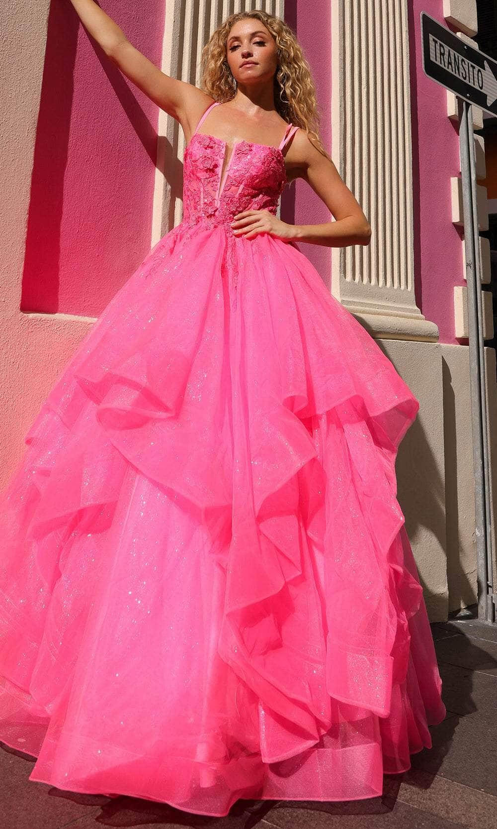 Nox Anabel H1351 - Ruffled A-Line Prom Dress Special Occasion Dresses 