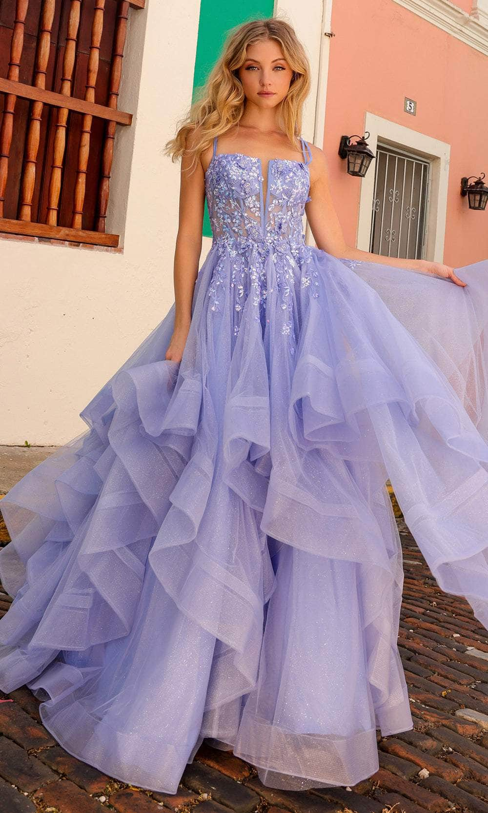 Nox Anabel H1351 - Ruffled A-Line Prom Dress Special Occasion Dresses 