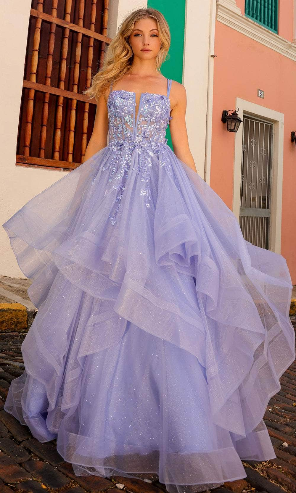 Nox Anabel H1351 - Ruffled A-Line Prom Dress Special Occasion Dresses 