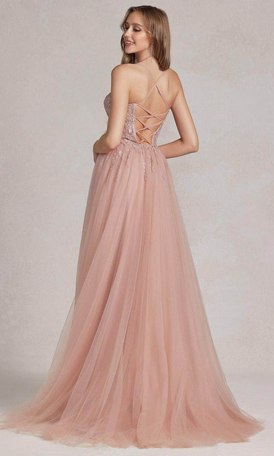 Nox Anabel J1089 - Sleeveless Sheer Embroidered Ballgown Ball Gowns