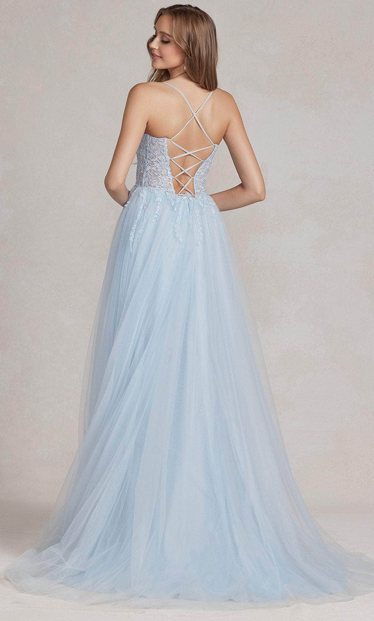 Nox Anabel J1089 - Sleeveless Sheer Embroidered Ballgown Ball Gowns