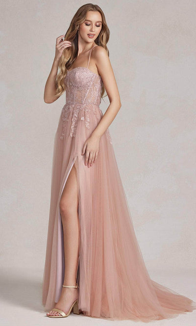 Nox Anabel J1089 - Sleeveless Sheer Embroidered Ballgown Ball Gowns