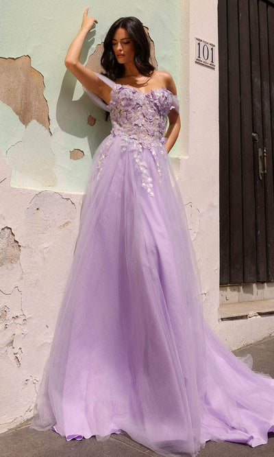 Nox Anabel J1324 - Sweetheart Embellished Gown Prom Dresses 4 / Lilac