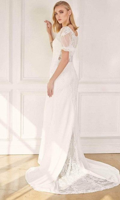 Nox Anabel JE927 - Embroidered Plunging V-neck Wedding Dress Wedding Dresses
