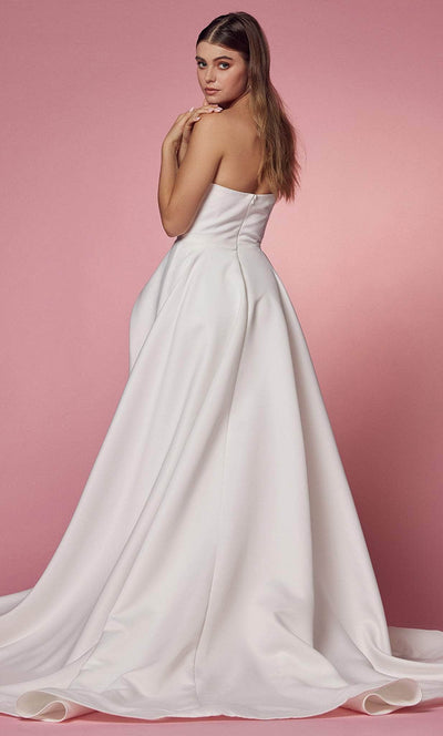 Nox Anabel JW938 - Strapless Minimalist Slit Gown Prom Dresses