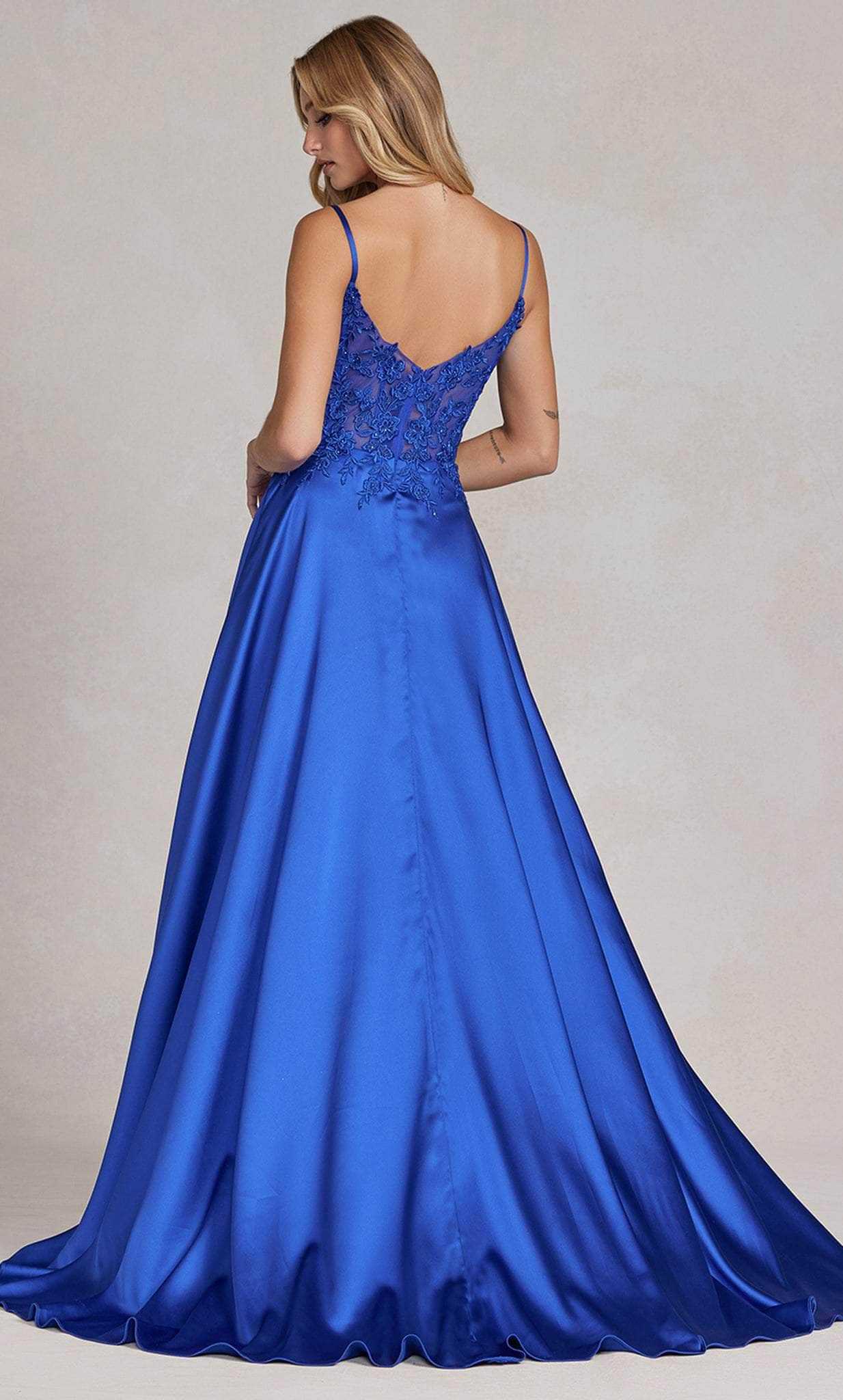 Nox Anabel K1121 - Embroidered Sleeveless A-line Evening Gown Prom Dresses