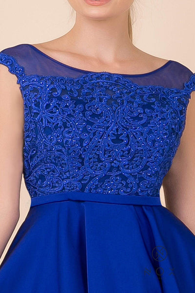 Nox Anabel - Lace Embroidered Dress 6288 CCSALE S / Royal Blue