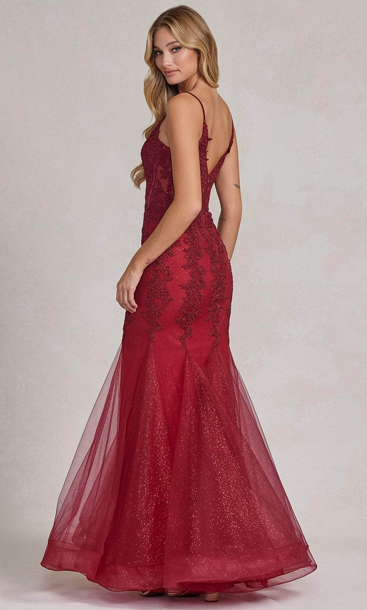 Nox Anabel P1170 - Lace Appliqued Mermaid Prom Dress Prom Dresses