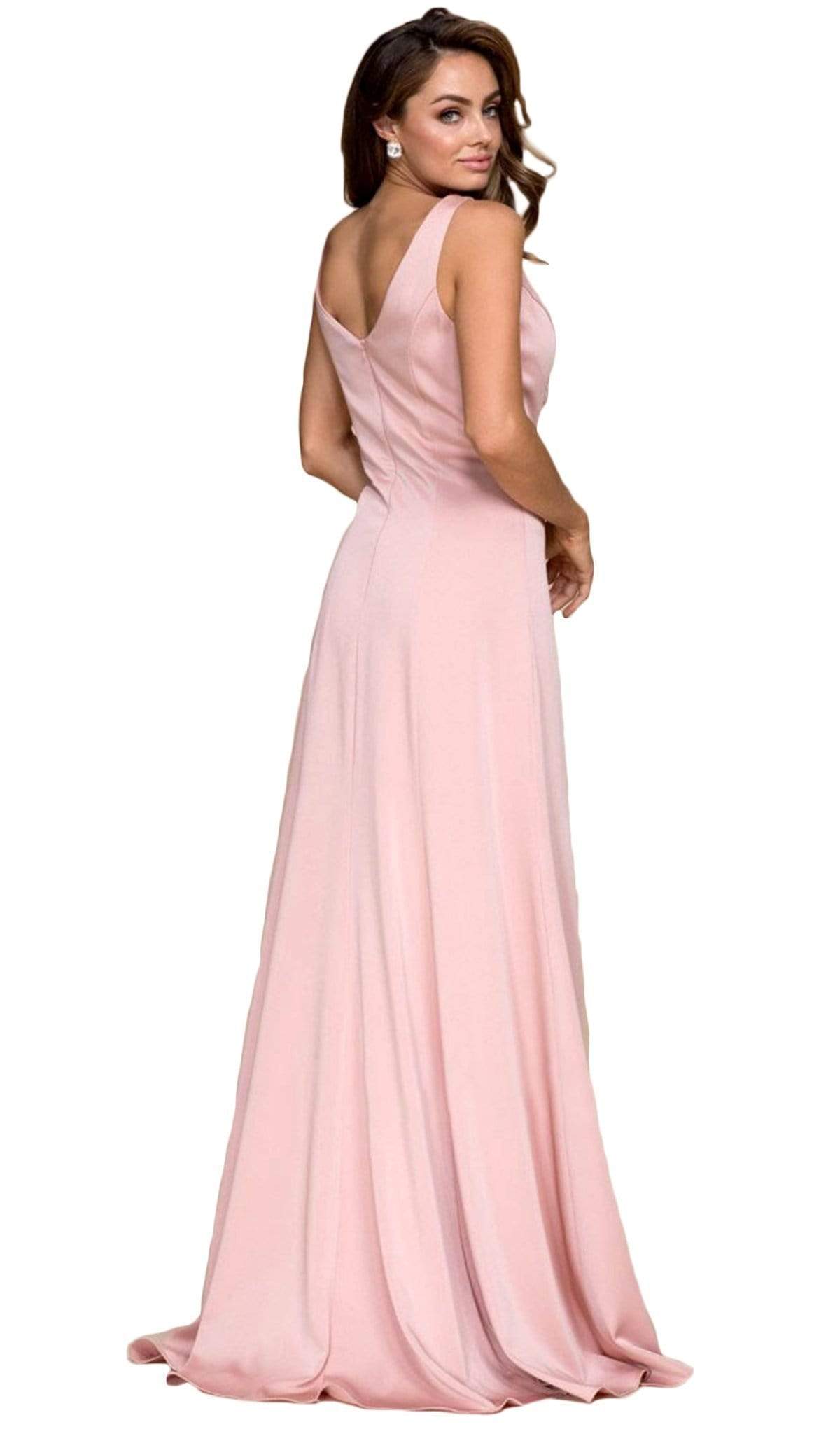 Nox Anabel - Q011 Sleeveless V-neck A-line Dress Special Occasion Dress