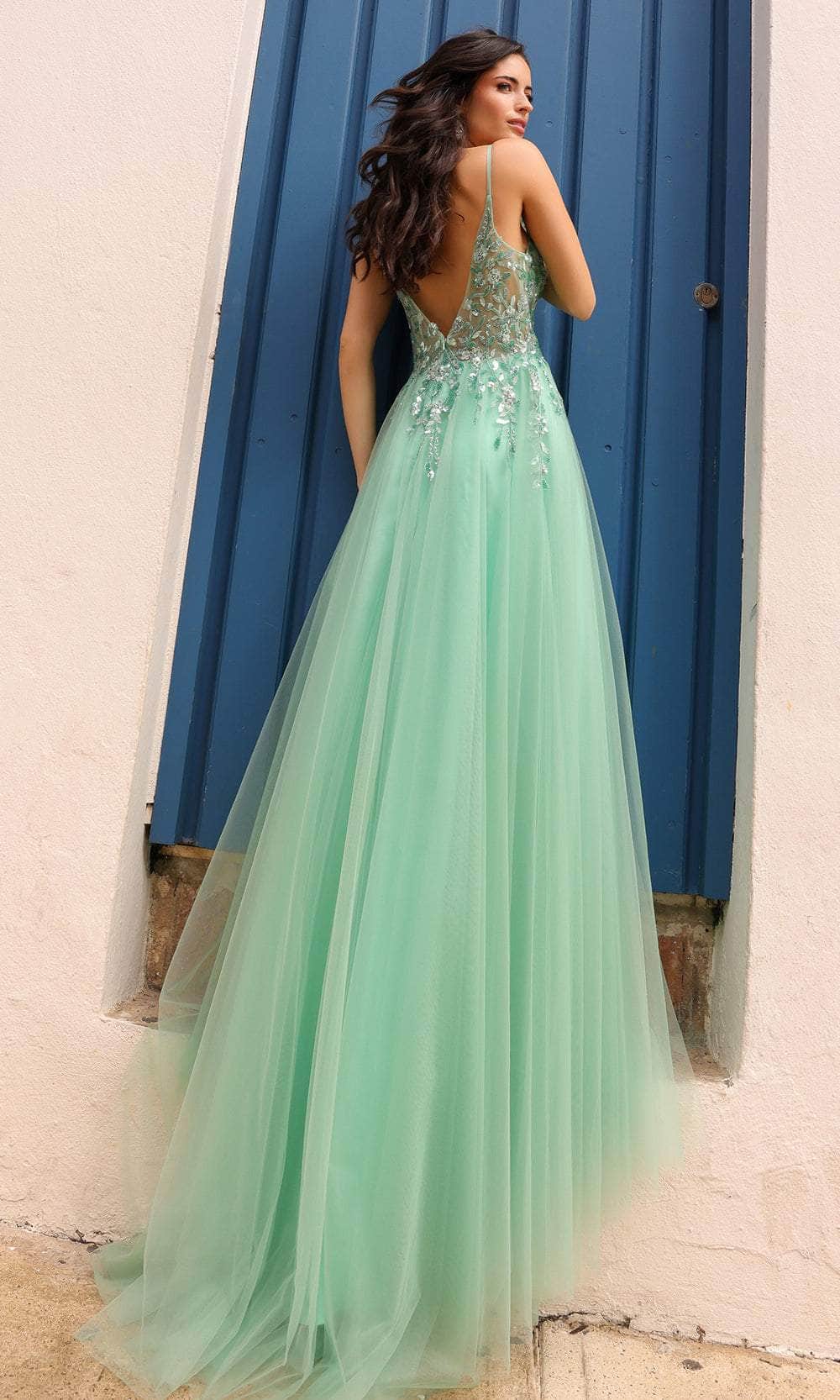 Nox Anabel Q1391 - Plunging V-Back Prom Dress Special Occasion Dresses 