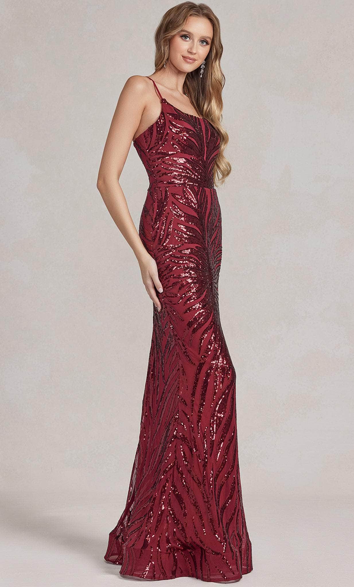 Nox Anabel R1204 - One Shoulder Sequin Evening Dress Evening Dresses