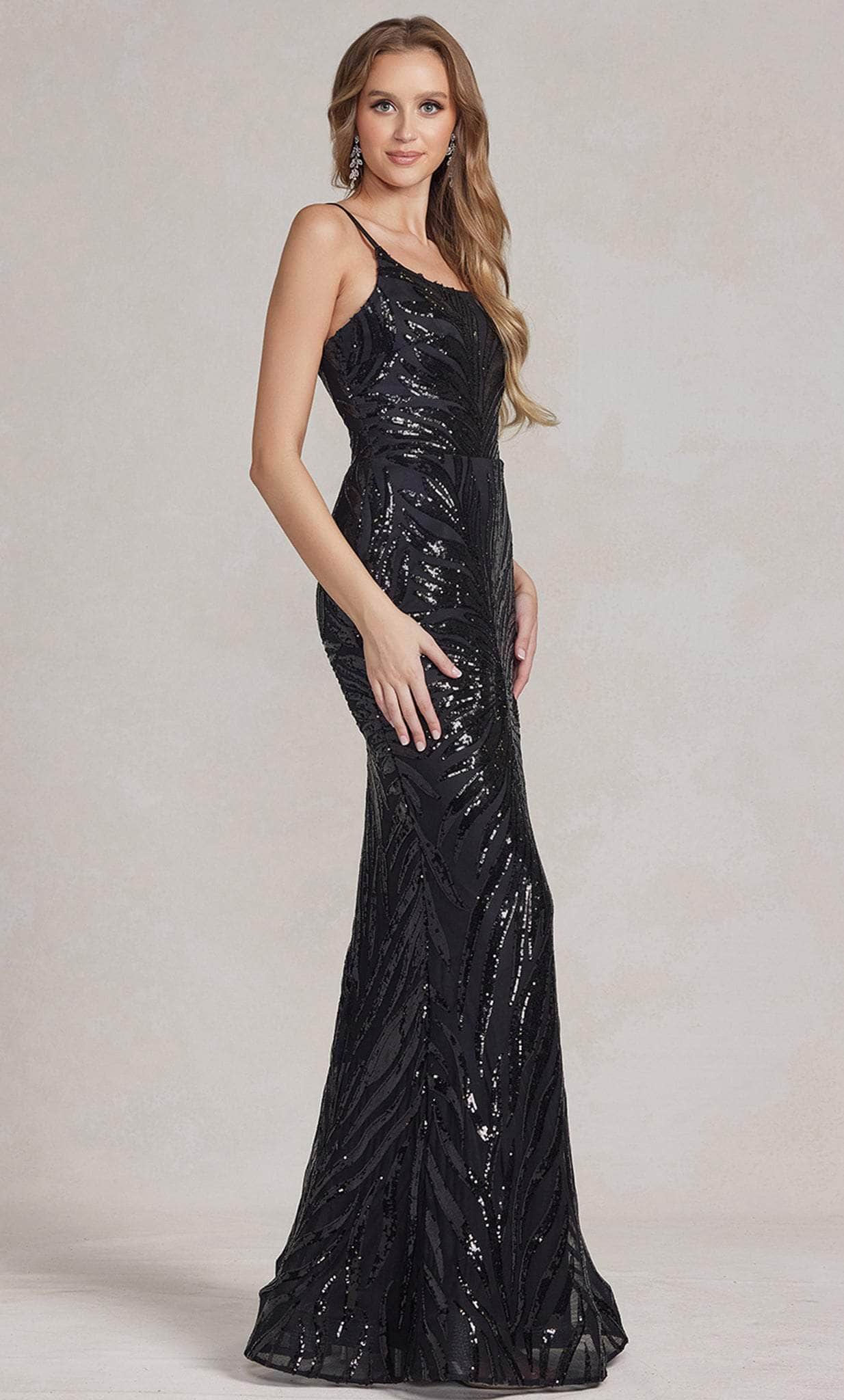 Nox Anabel R1204 - One Shoulder Sequin Evening Dress Evening Dresses