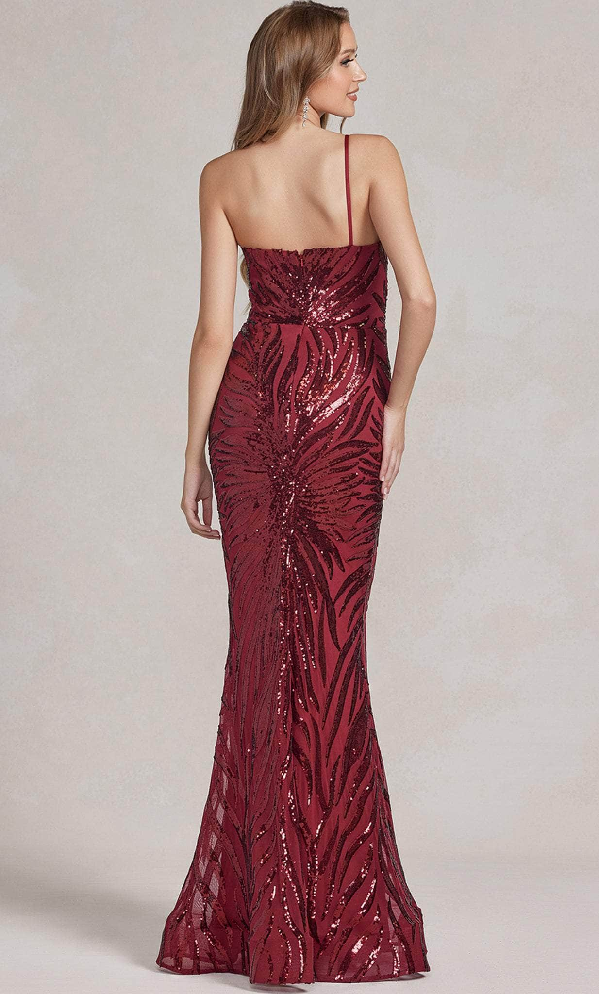 Nox Anabel R1204 - One Shoulder Sequin Evening Dress Evening Dresses