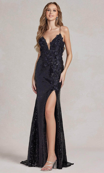 Nox Anabel R1207 - Applique Sequin Evening Dress Evening Dresses