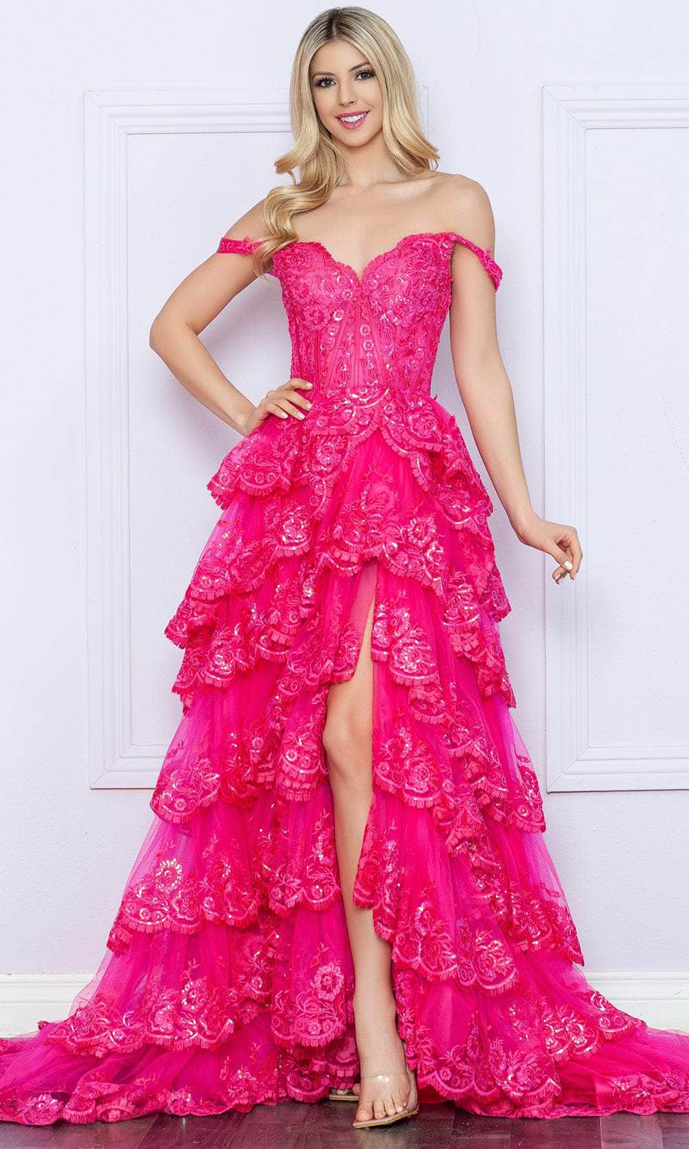Nox Anabel R1299 - Sequin Tiered Prom Dress Special Occasion Dresses 