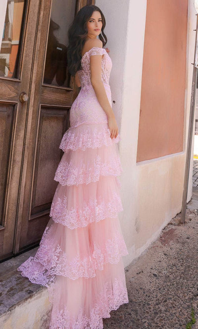 Nox Anabel R1301 - Applique Tiered Prom Dress Special Occasion Dresses 