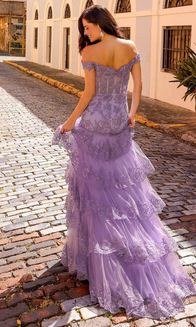 Nox Anabel R1301 - Applique Tiered Prom Dress Special Occasion Dresses 
