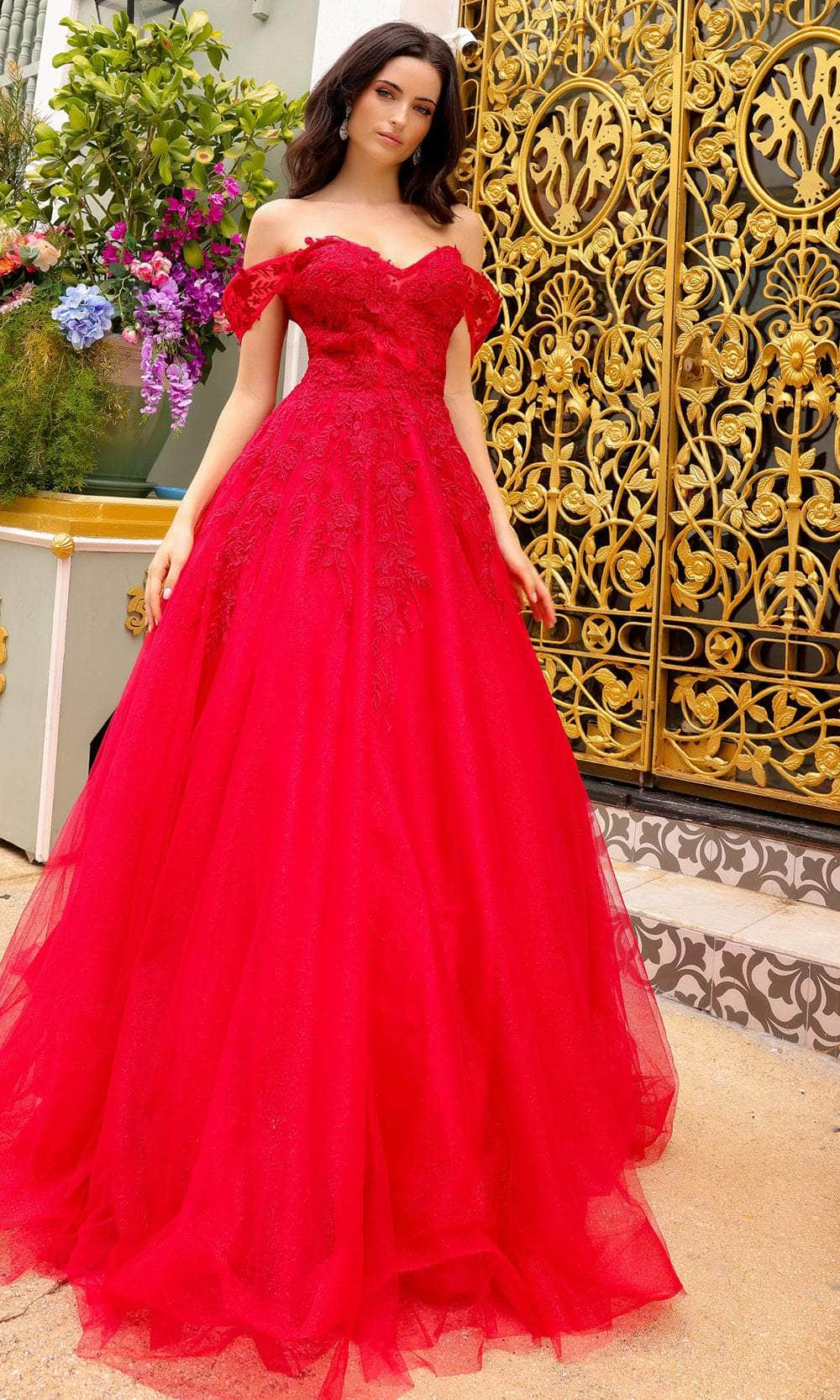 Nox Anabel R1303 - Sweetheart A-Line Prom Dress Special Occasion Dress 4 / Red