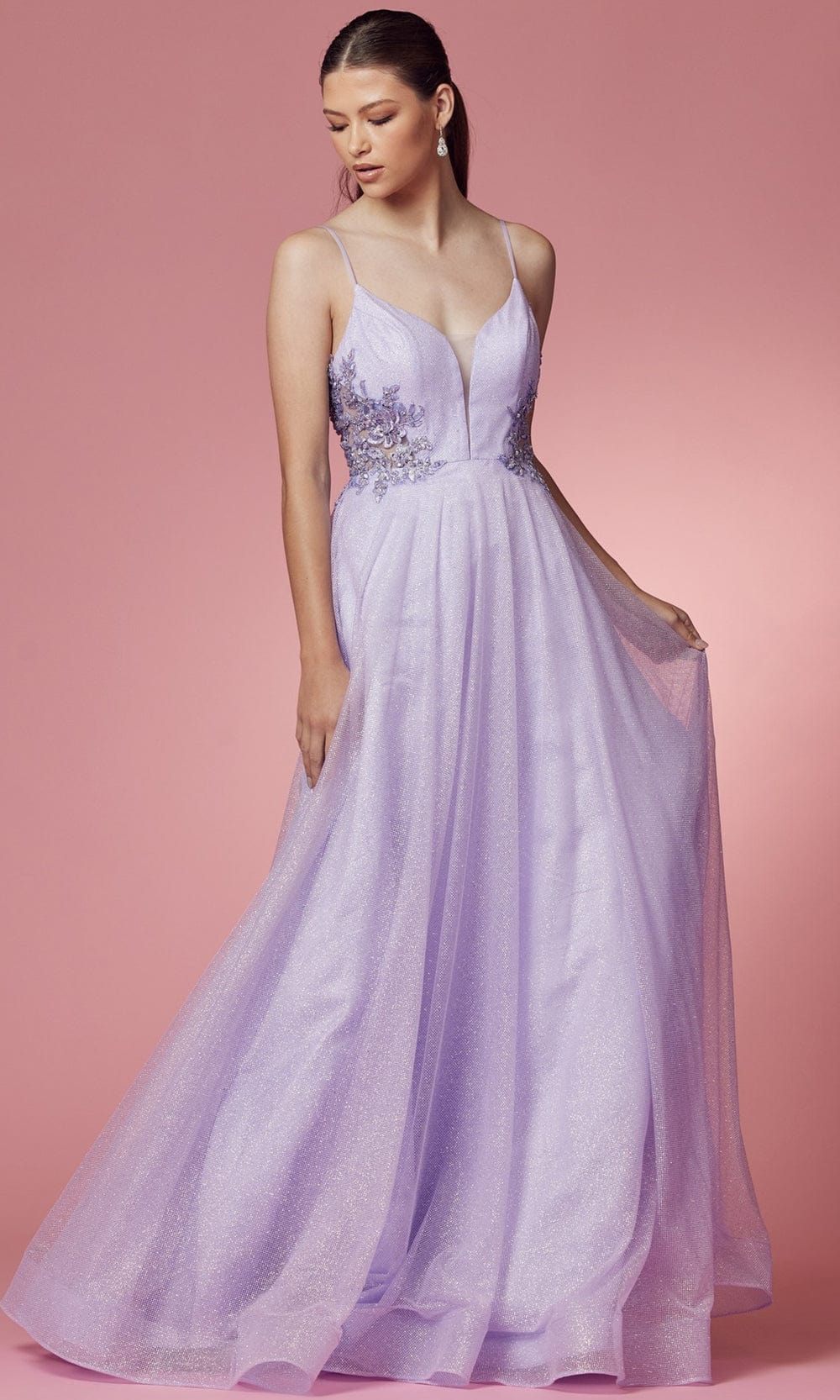 Nox Anabel T1033 - Floral Embroidered Prom Dress Prom Dresses