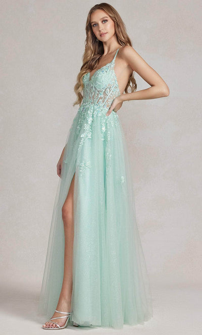 Nox Anabel T1081 - Sleeveless Lace Embroidered Prom Dress Prom Dresses